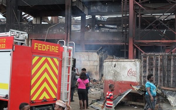 Oba market in Benin destroyed by fire