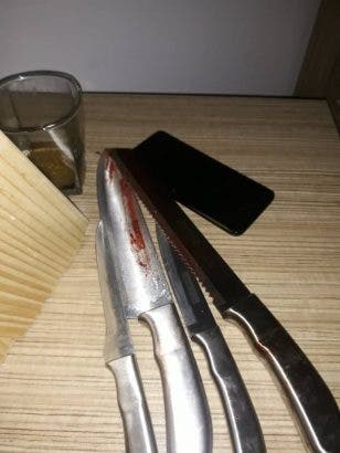 The weapon the man used in killing his wife