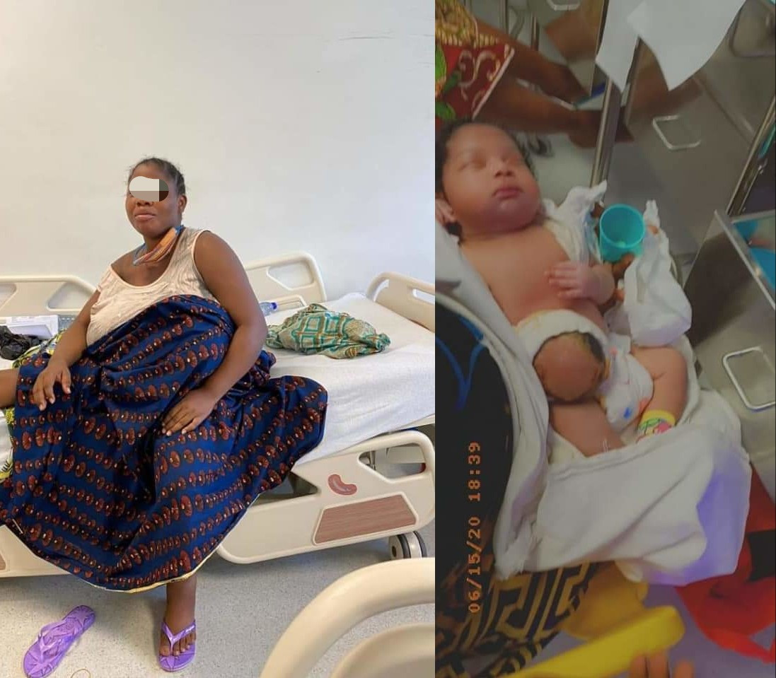 The woman lost her baby after giving birth