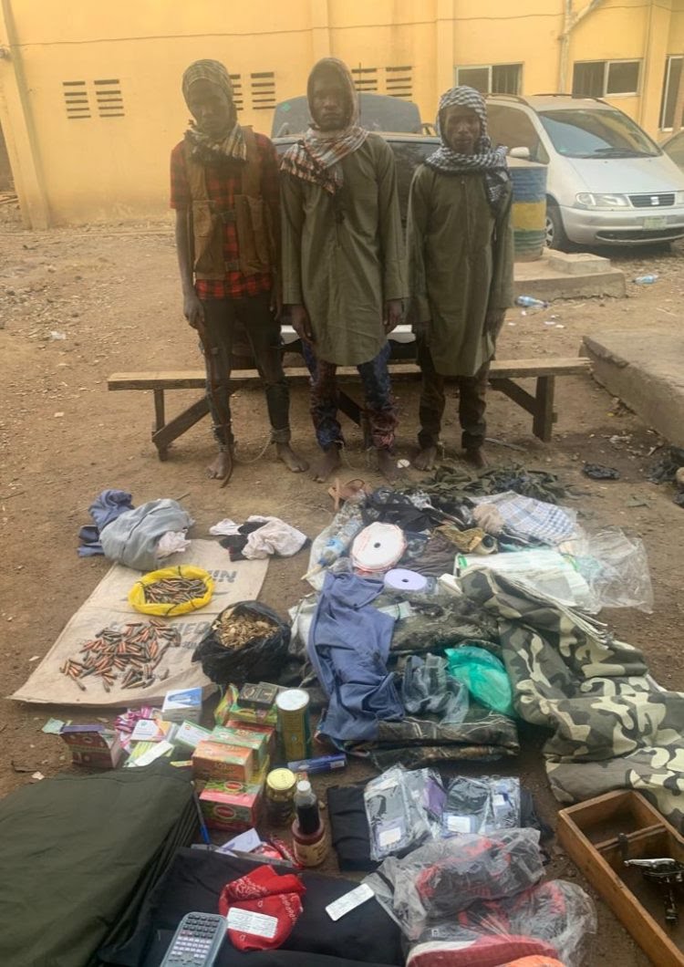 The terrorists after they were arrested