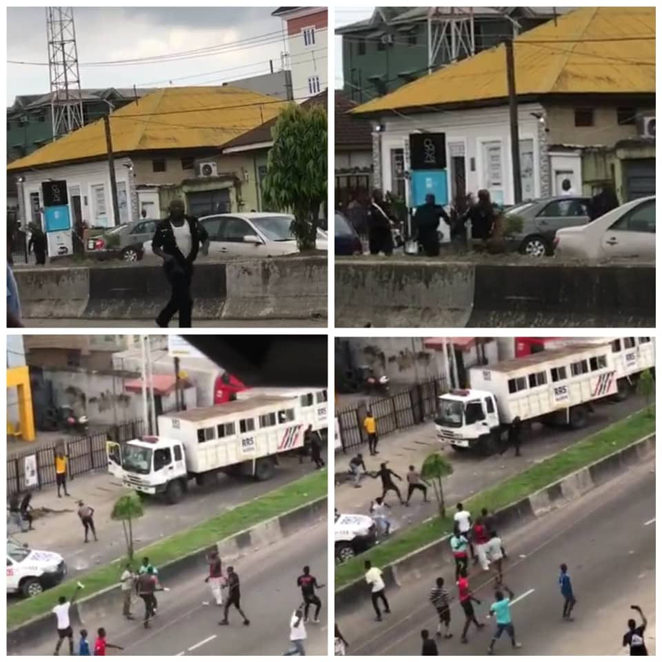 Thugs attack police in Lagos