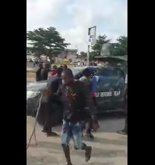Army van turned back in Lagos