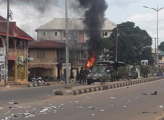 The youths burnt the stations in Ebonyi