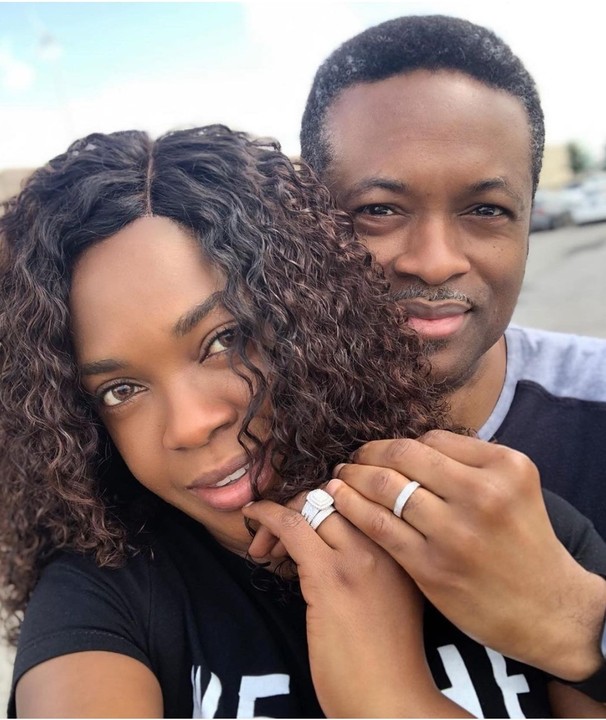 Omoni Oboli and husband, Nnamdi