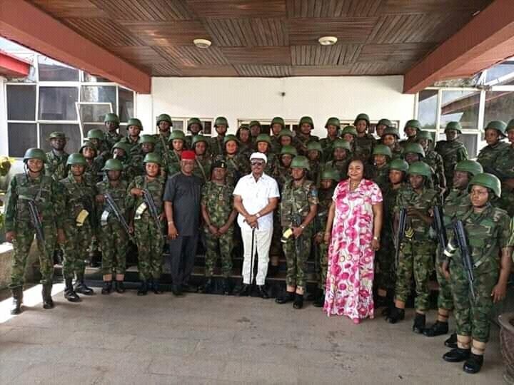 Photos Of Gallant Female Soldiers Deployed To Anambra State To Restore Normalcy
