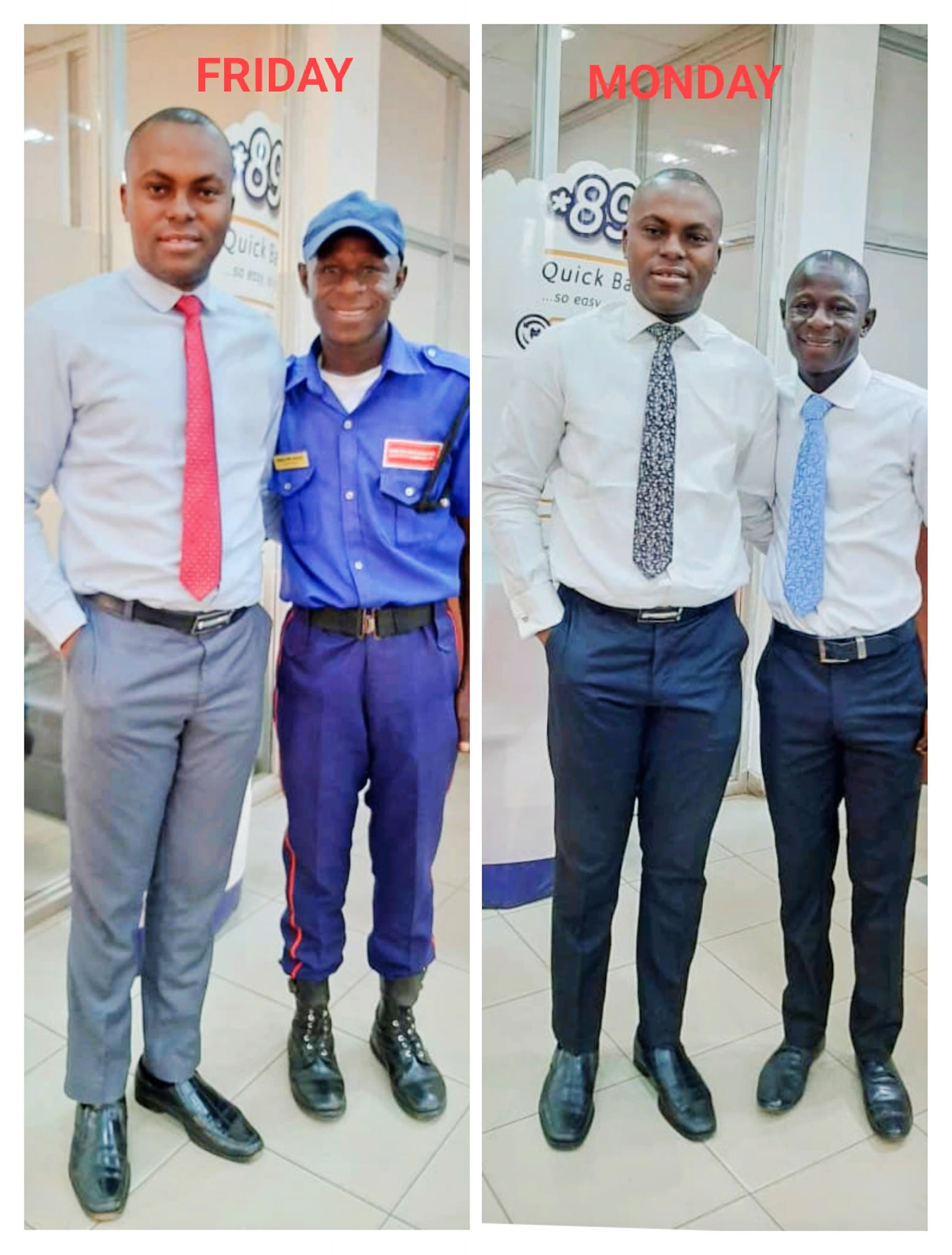 Idris started off as a security guard before being elevated