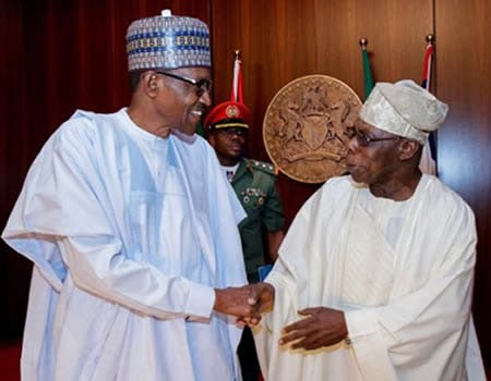 Muhammadu Buhari and Olusegun Obasanjo