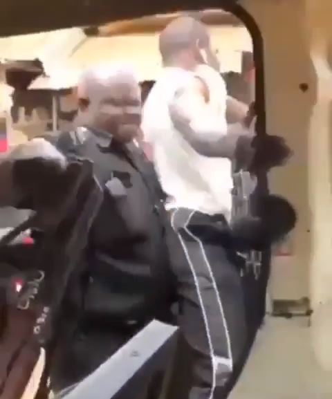 Policemen make arrests