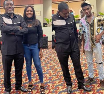 Kanayo O. Kanayo and his children