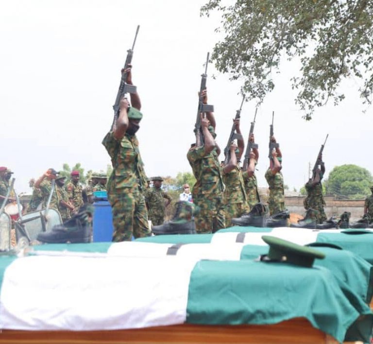 Soldiers killed in Benue state buried amid tears