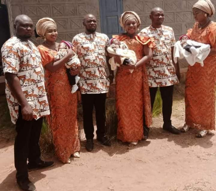 Triplets welcome baby within same period after wedding
