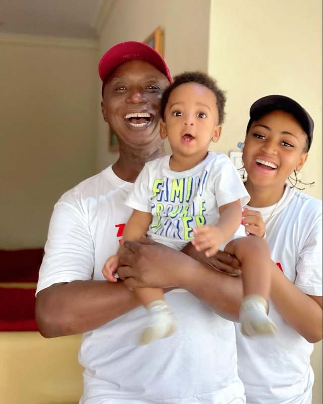Ned Nwoko and wife, Regina celebrate their son, Munir