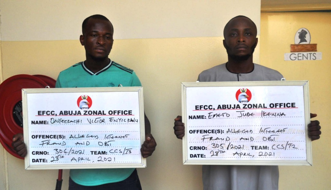 Suspected fraudsters arrested by EFCC