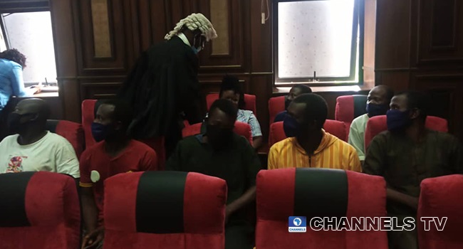 Aides of Igboho produced in court today by DSS