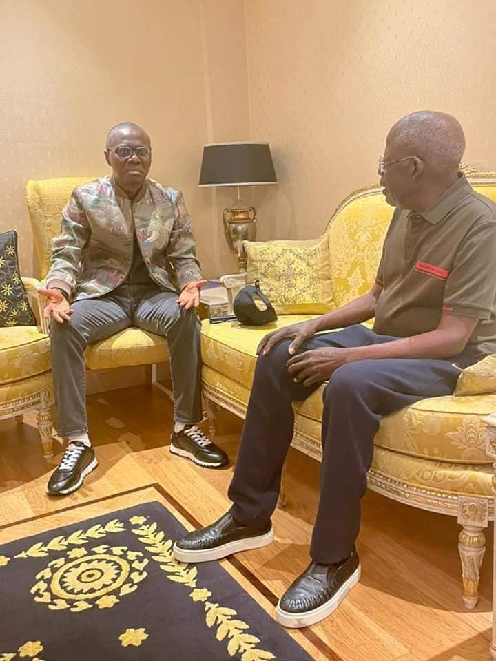 Governor Sanwo-Olu Visits Bola Tinubu in the UK 