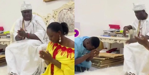 Ooni of Ife prays for actor Lateef and wife to be, Mo Bimpe