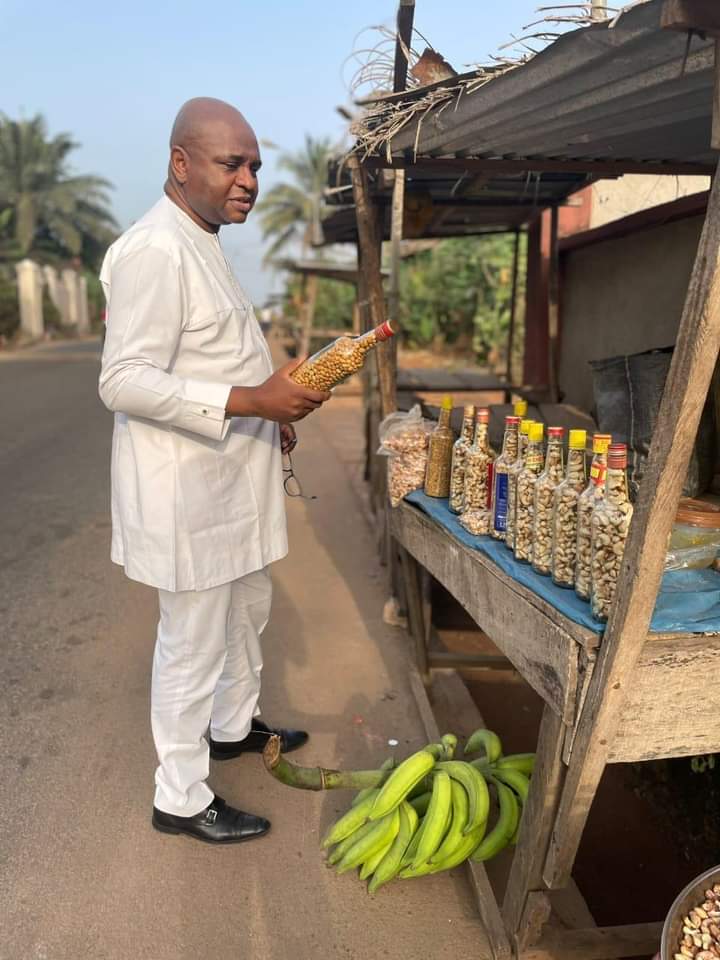 Kingsley Moghalu laments after buying groundnut for N1000