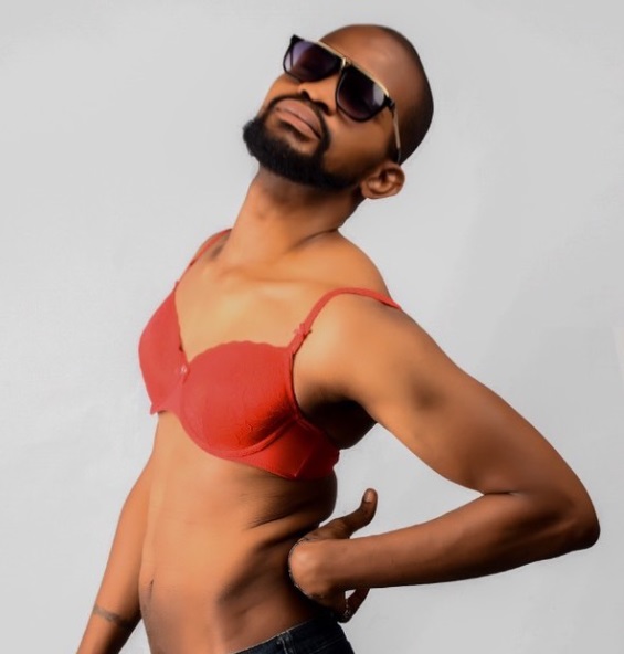 Uche poses in bra after coming out as gay