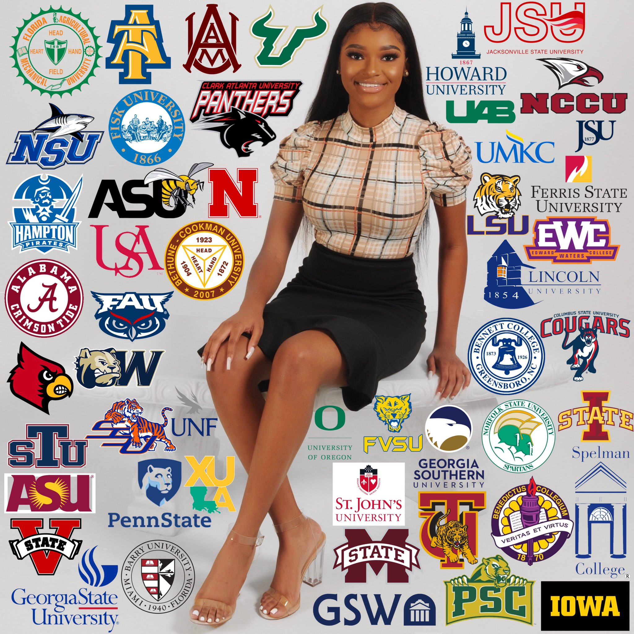 The young lady got admitted into 50 US universities