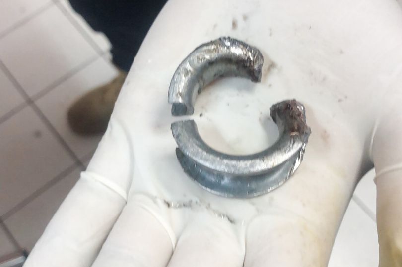 The metal ring the man put on his p3nis