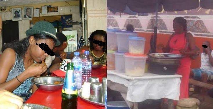 Some people eating out