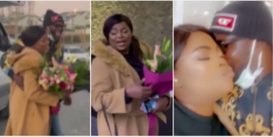 Funke surprised with flowers by her husband