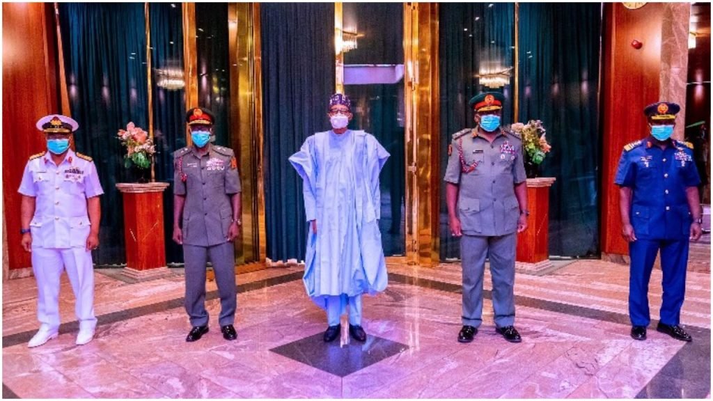 President Buhari and the new service chiefs