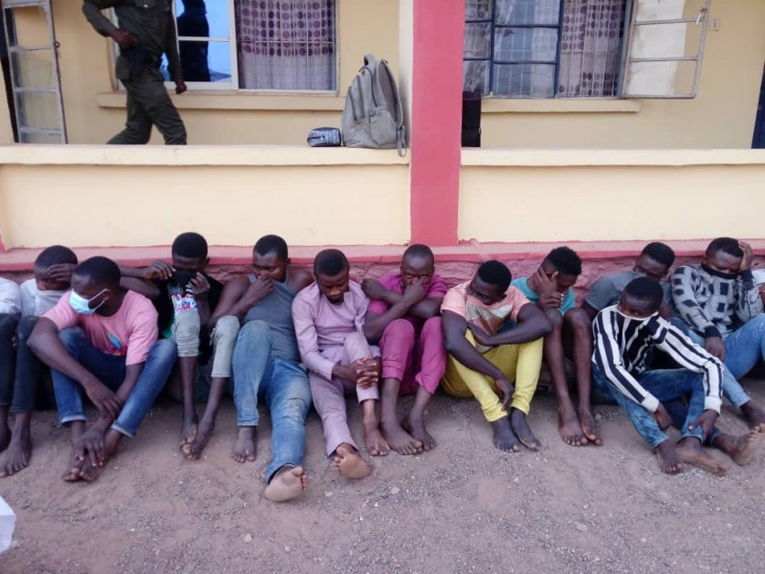 The cultists after being arrested