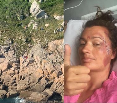 Woman survives after fall from 60ft