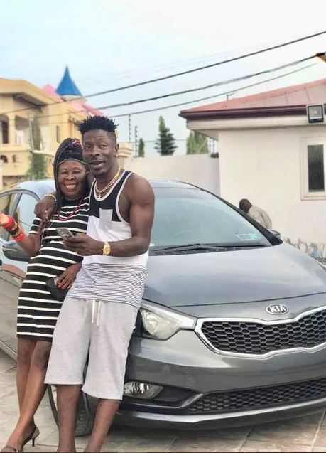 Shatta Wle and mother