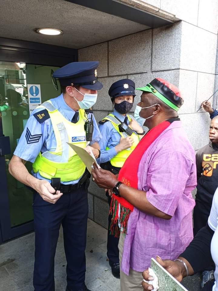 IPOB members protest in Ireland
