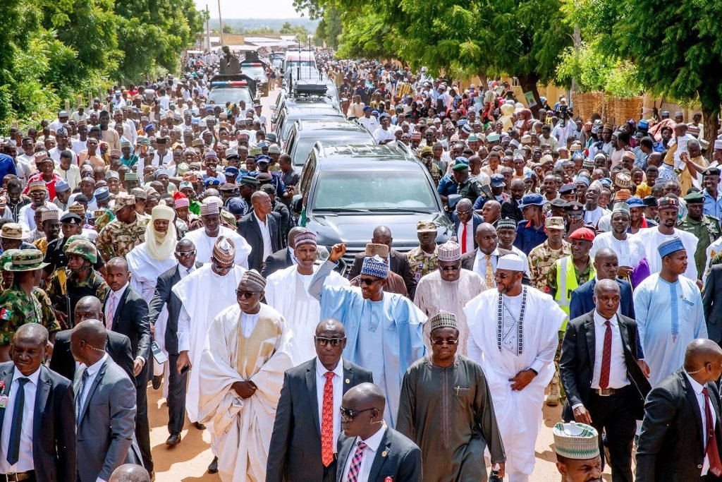 Buhari treks home after Eid prayer