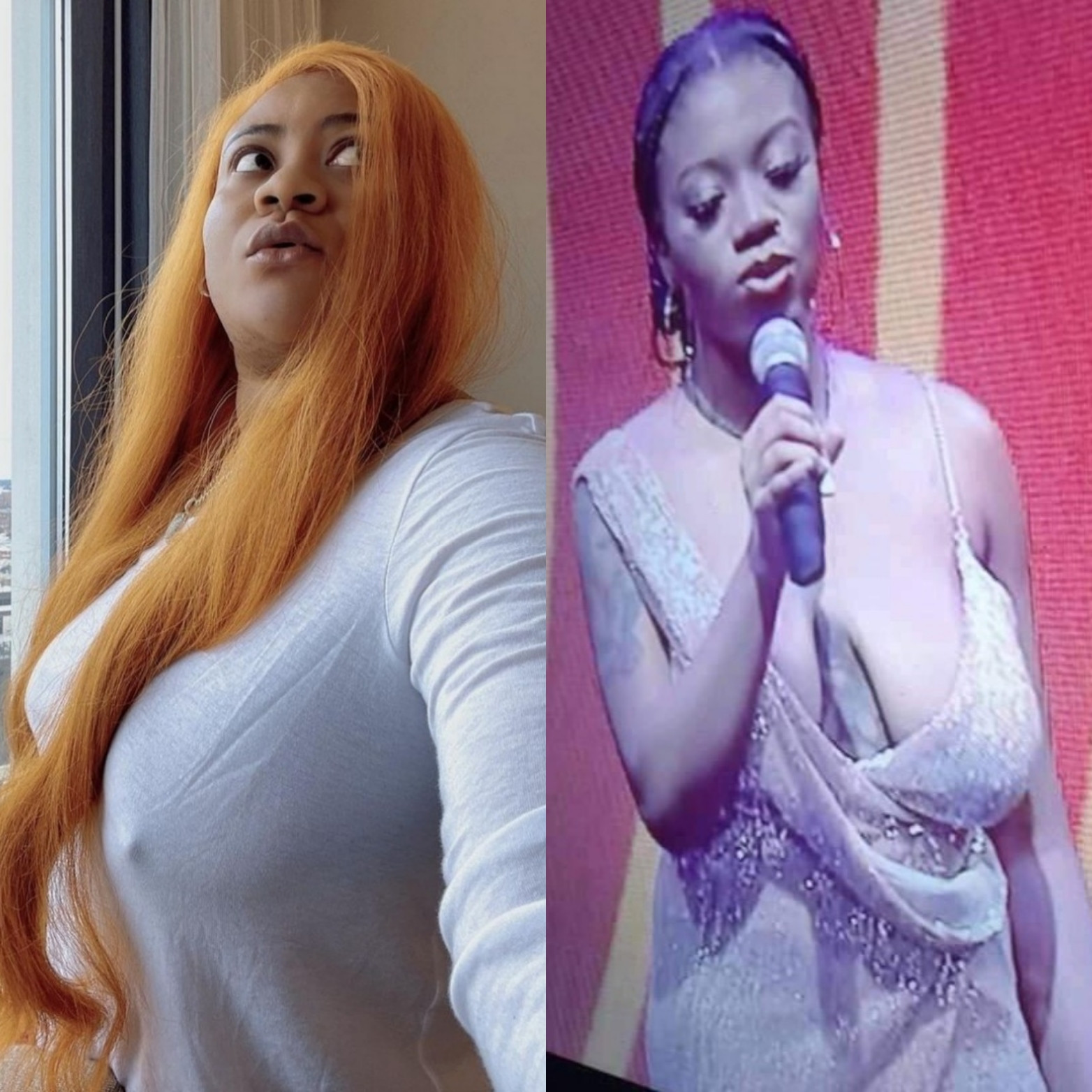 Blessing shares braless photo 