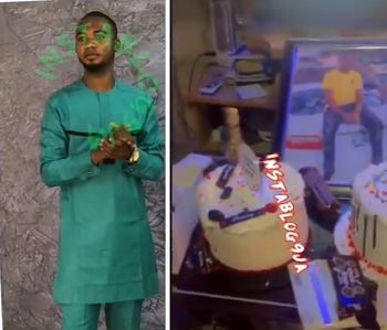 Alade was given the shock of his life by the six women