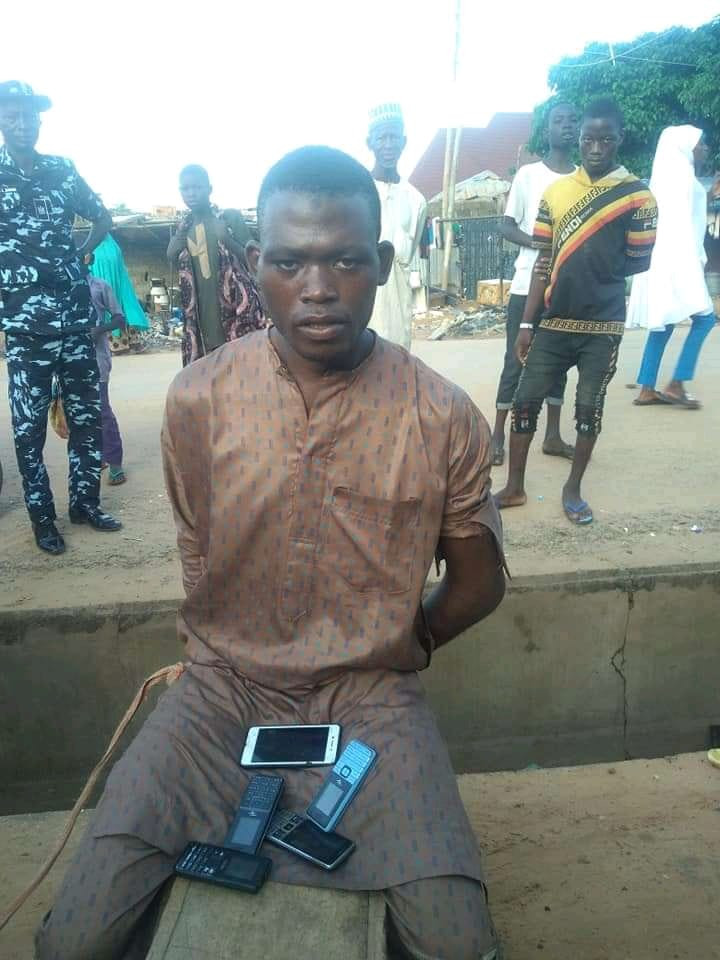 The thief after he was arrested