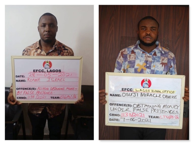 Suspected fraudsters nabbed by EFCC