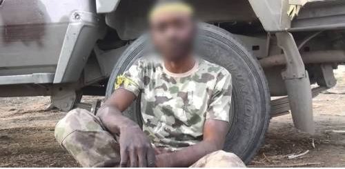 Nigerian soldier captured by ISWAP terrorists