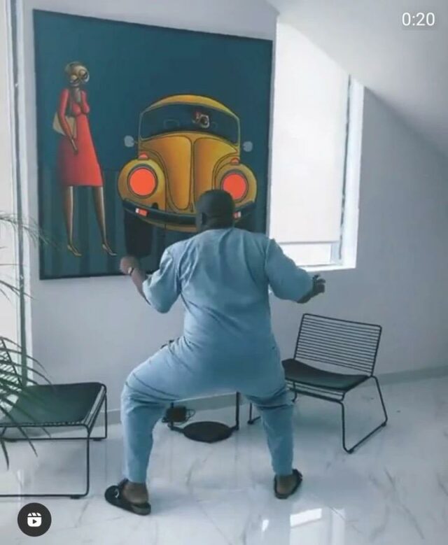 Don Jazzy twerking to Rema's song
