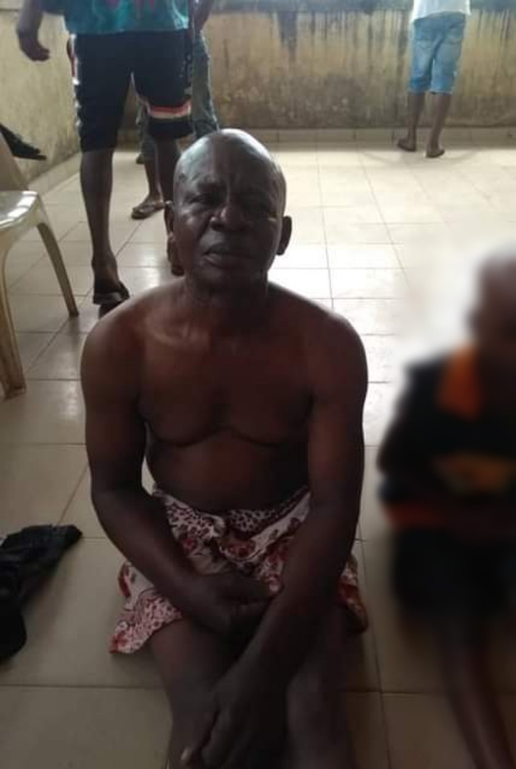 Elderly man caught raping a little girl