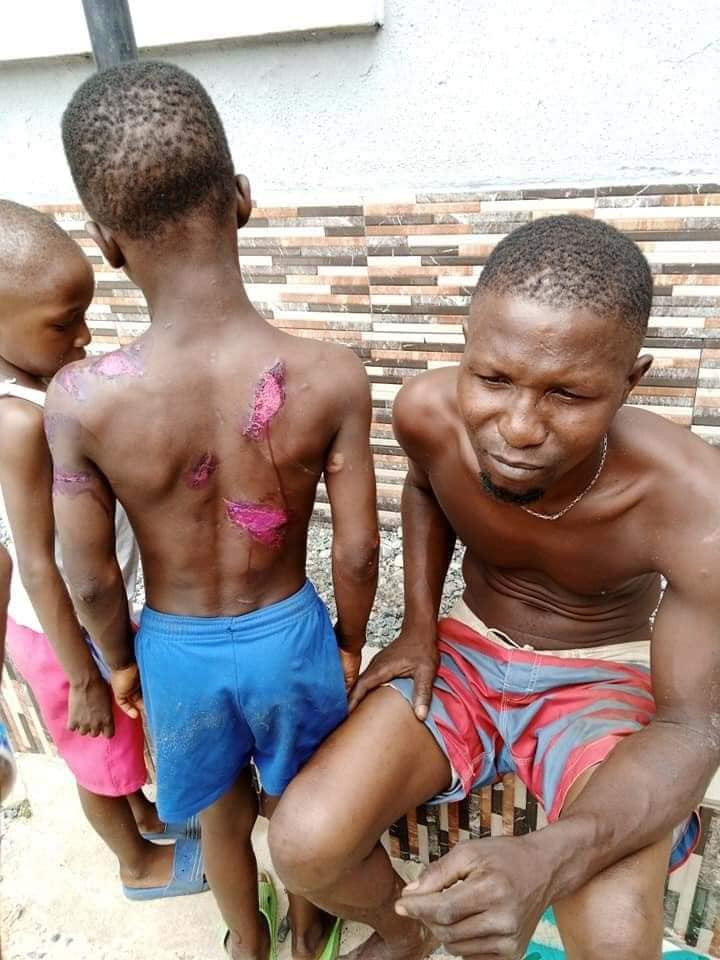 Mr Wisdom after being arrested