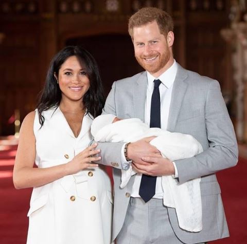 Harry and Meghan along with son, Archie