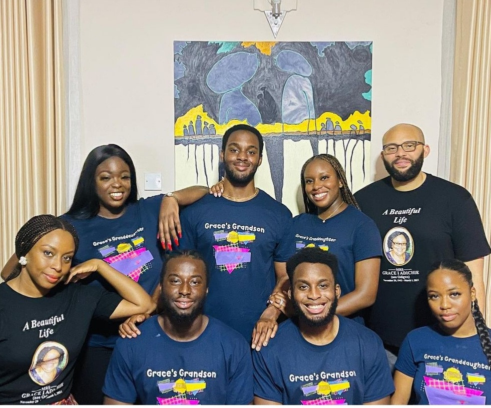 Chimamanda and her nieces and nephews