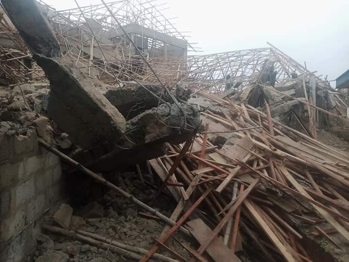 Collapsed building in Abia state
