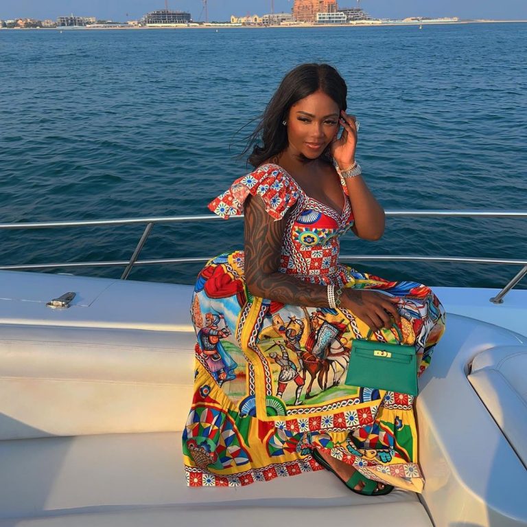 Tiwa on a yacht