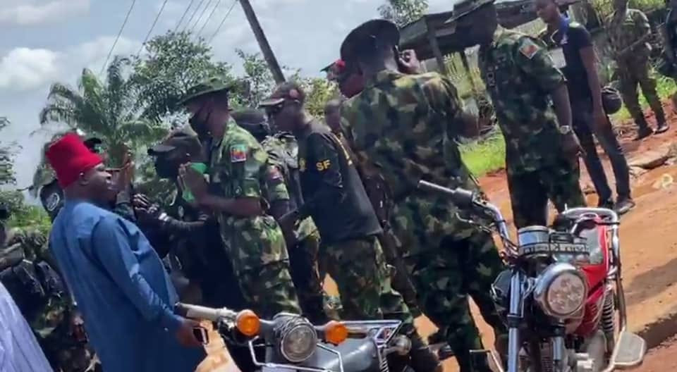 Umeh and the soldier faceoff