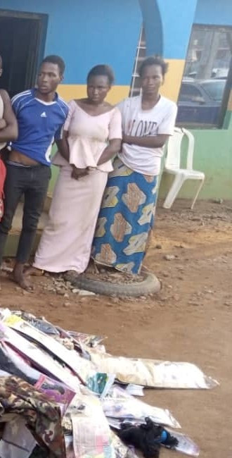 The suspects after being arrested