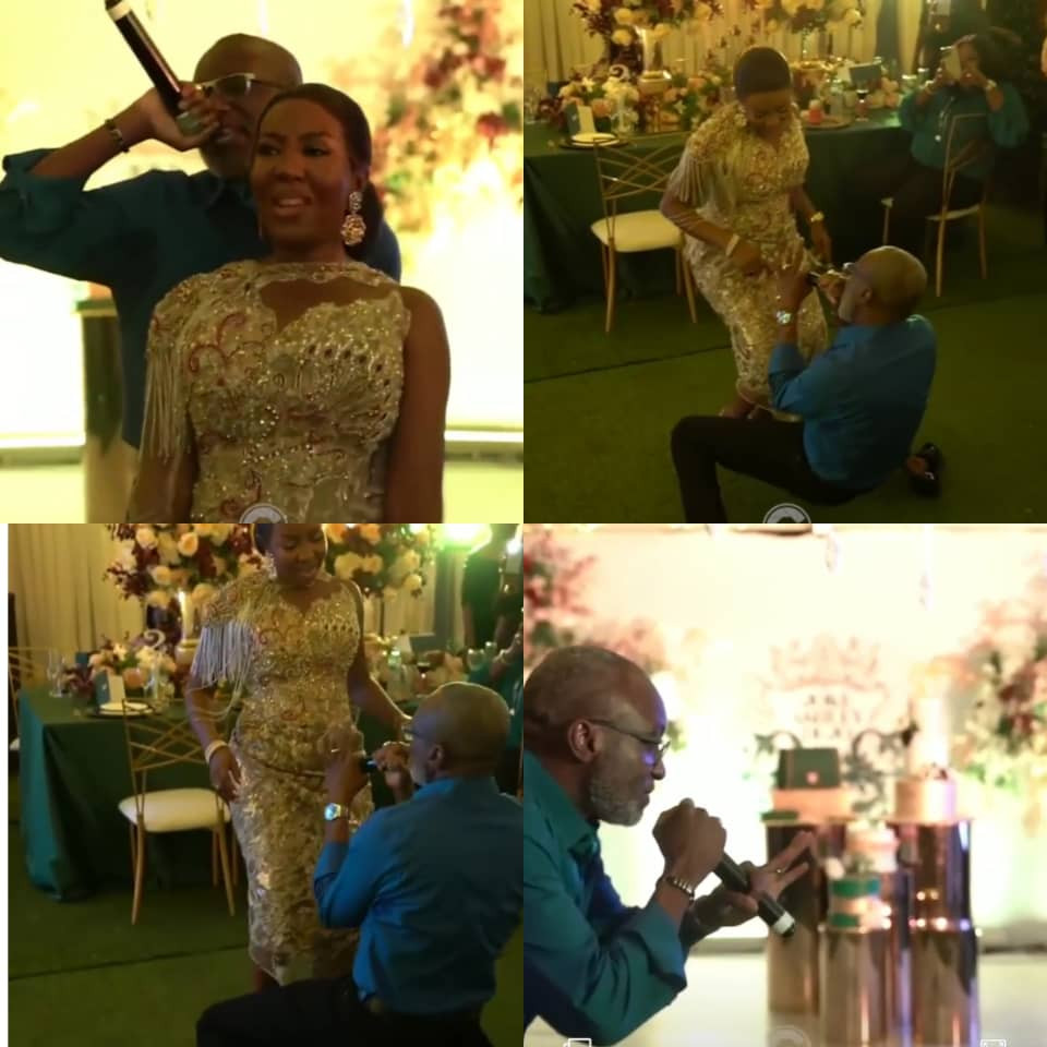 Rotimi serenading his wife