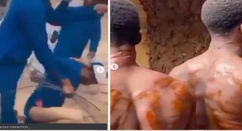 The students were flogged mercilessly 