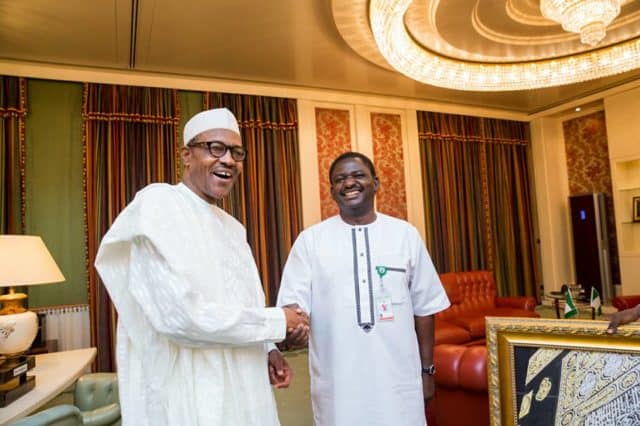 Muhammadu Buhari and Femi Adesina
