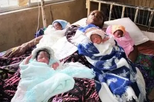 Woman Gives Birth to Four Babies in Badagry (Photo)
